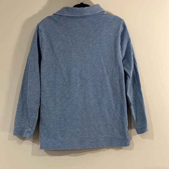CREWCUTS Toddler 2-3 XXS Light Heather Blue Long Sleeve Polo Button Front - Picture 8 of 8